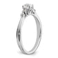 14k White Gold 1/2 Ct. Lab Grown Diamond VS/SI+ G+ Complete Petite Engagement Ring