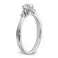 10k White Gold 1/2 Ct. Lab Grown Diamond VS/SI+ G+ Petite Engagement Ring