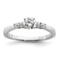 14k White Gold 1/2 Ct. Lab Grown Diamond VS/SI+ G+ Complete Petite Engagement Ring