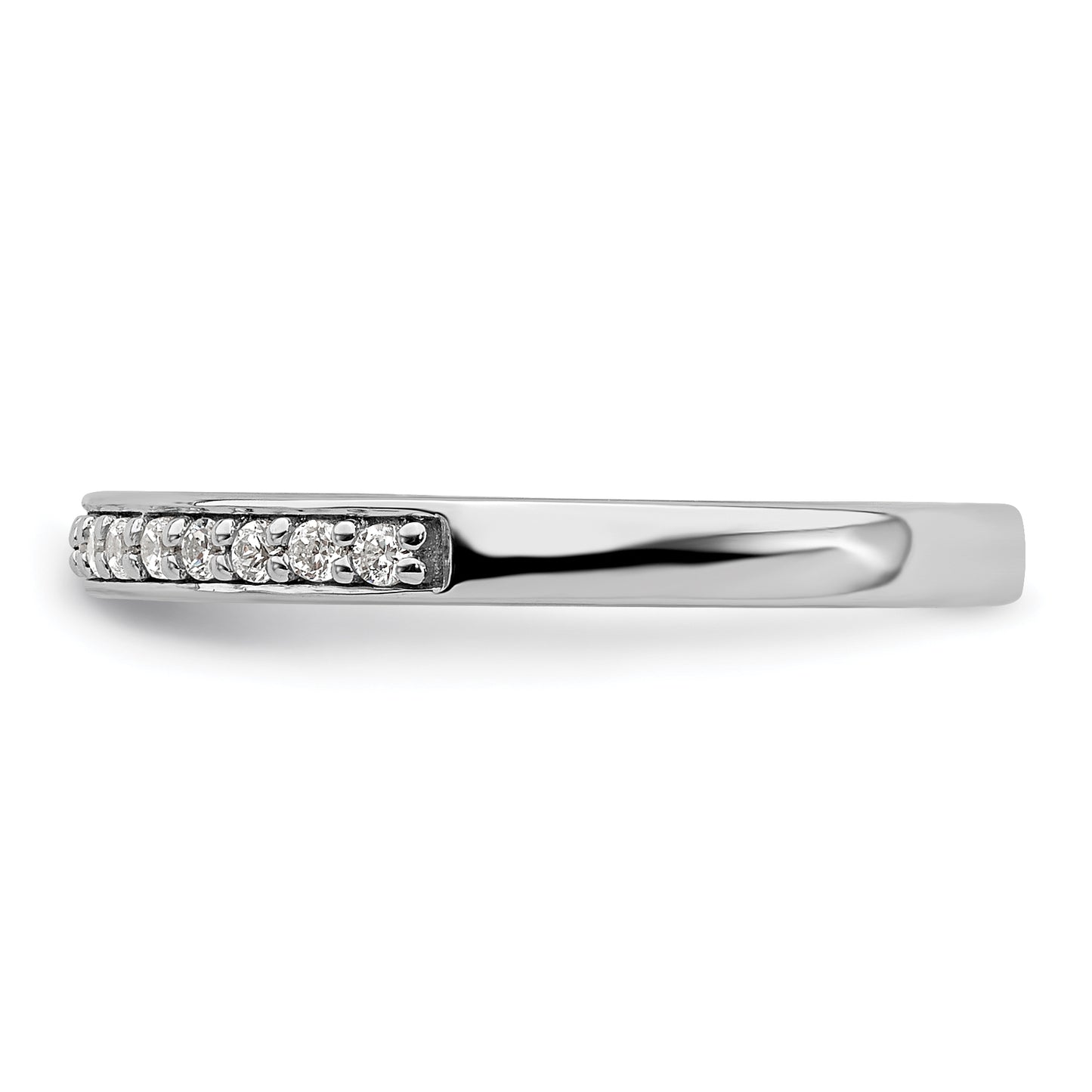 10k White Gold 1/5 Ct. Lab Grown Diamond VS/SI+ G+ Wedding Band Ring