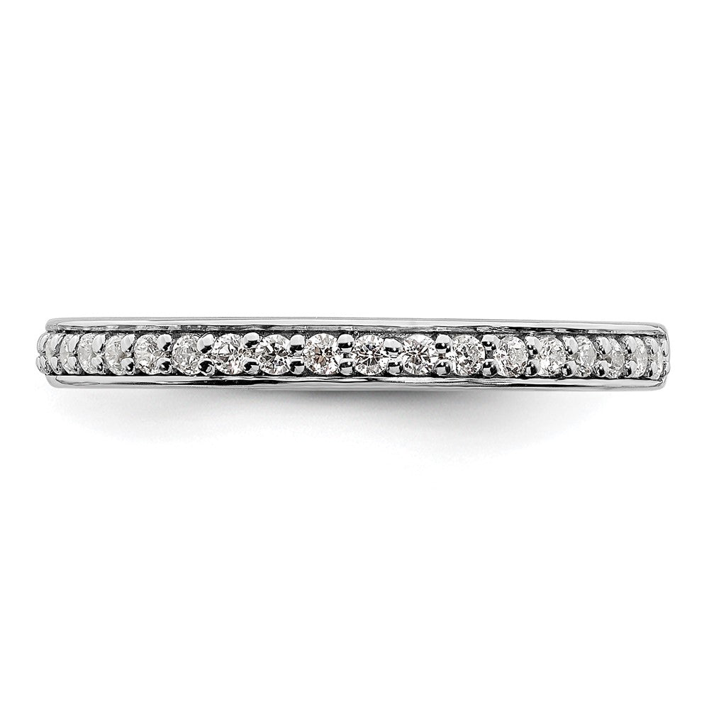 14k White Gold 1/5 Ct. Lab Grown Diamond VS/SI+ G+ Complete Wedding Band