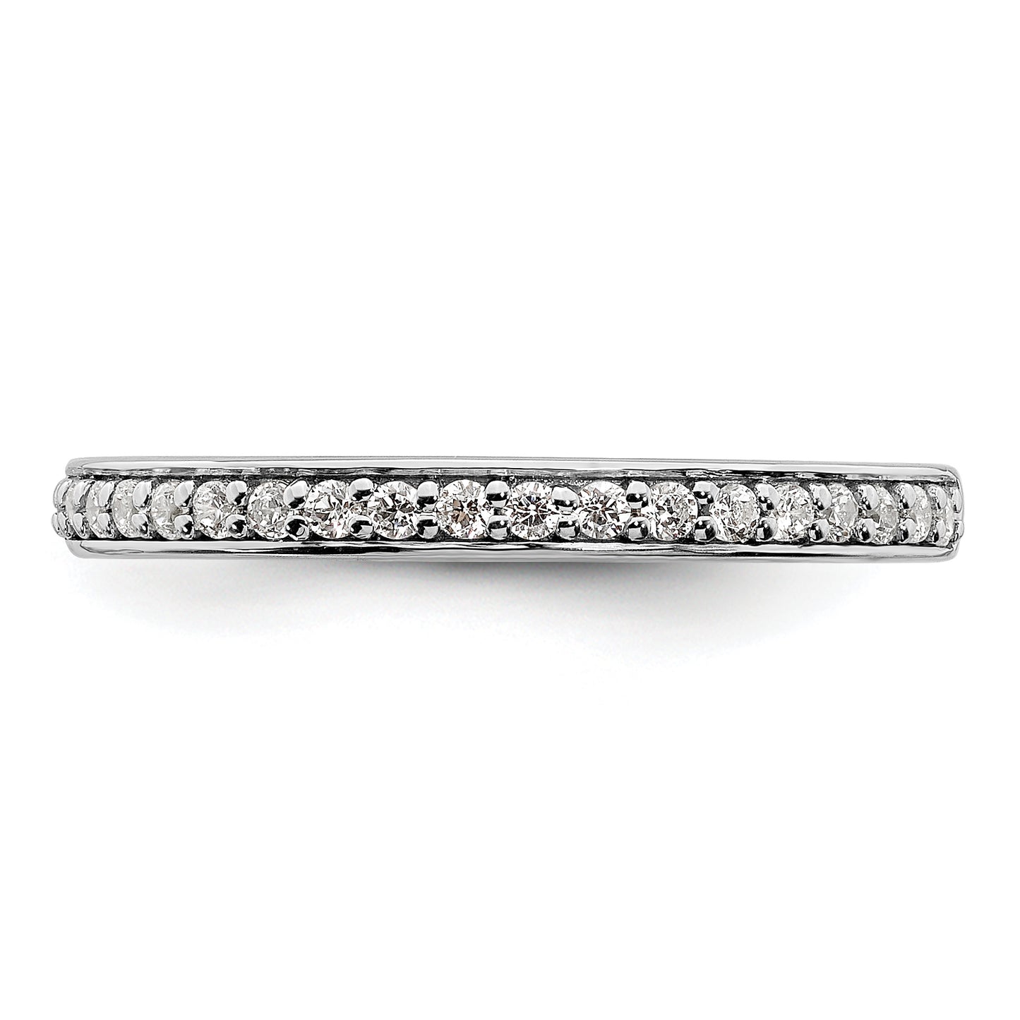 10k White Gold 1/5 Ct. Lab Grown Diamond VS/SI+ G+ Wedding Band Ring