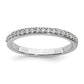 14k White Gold 1/5 Ct. Lab Grown Diamond VS/SI+ G+ Complete Wedding Band