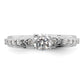 10k White Gold 3/4 Ct. Lab Grown Diamond VS/SI+ G+ Petite Engagement Ring