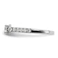 14k White Gold 7/8 Ct. Lab Grown Diamond VS/SI+ G+ Petite Engagement Ring