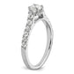 14k White Gold 7/8 Ct. Lab Grown Diamond VS/SI+ G+ Petite Engagement Ring