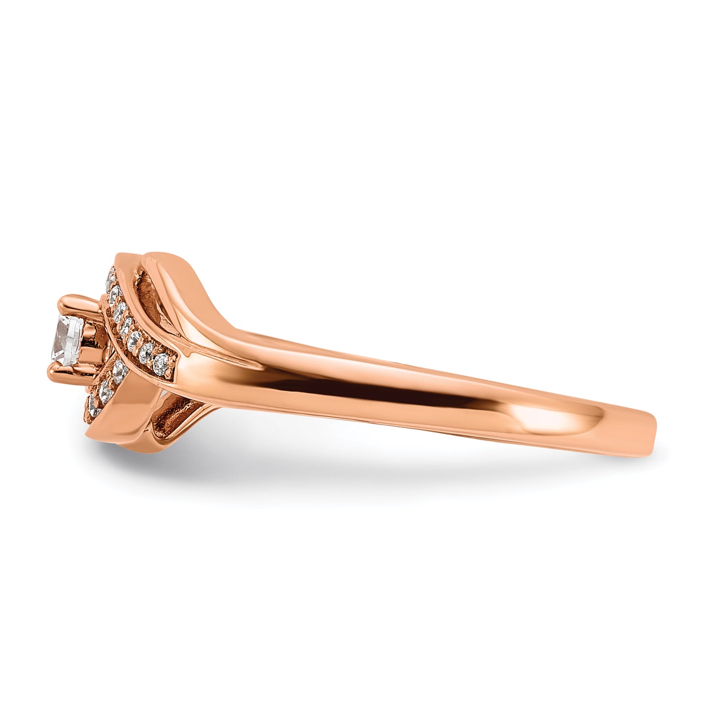 14k Rose Gold 1/5 Ct. Lab Grown Diamond VS/SI+ G+ Petite Engagement Ring