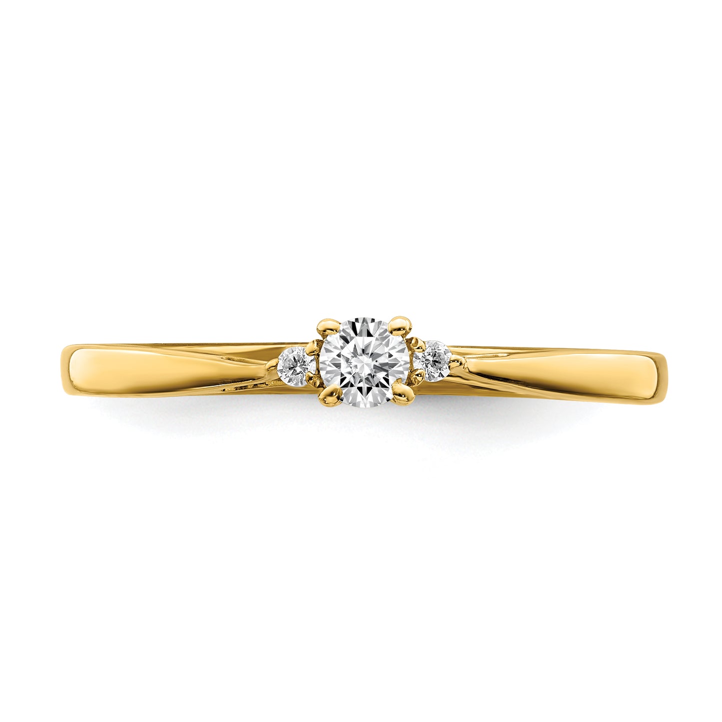 14k Yellow Gold First Promise 1/8 Ct. Lab Grown Diamond VS/SI+ G+ Petite Engagement Ring