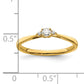 14k Yellow Gold First Promise 1/8 Ct. Lab Grown Diamond VS/SI+ G+ Petite Engagement Ring