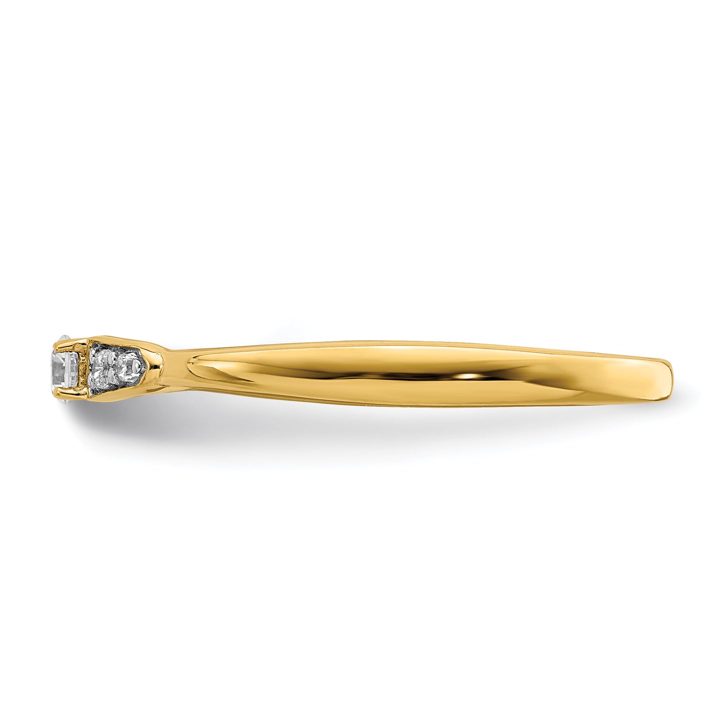 14k Yellow Gold 1/8 Ct. Lab Grown Diamond VS/SI+ G+ Petite Engagement Ring