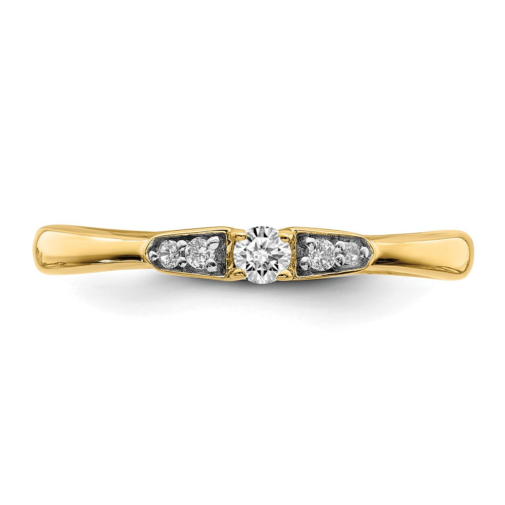 14k Yellow Gold 1/8 Ct. Lab Grown Diamond VS/SI+ G+ Complete Petite Engagement Ring