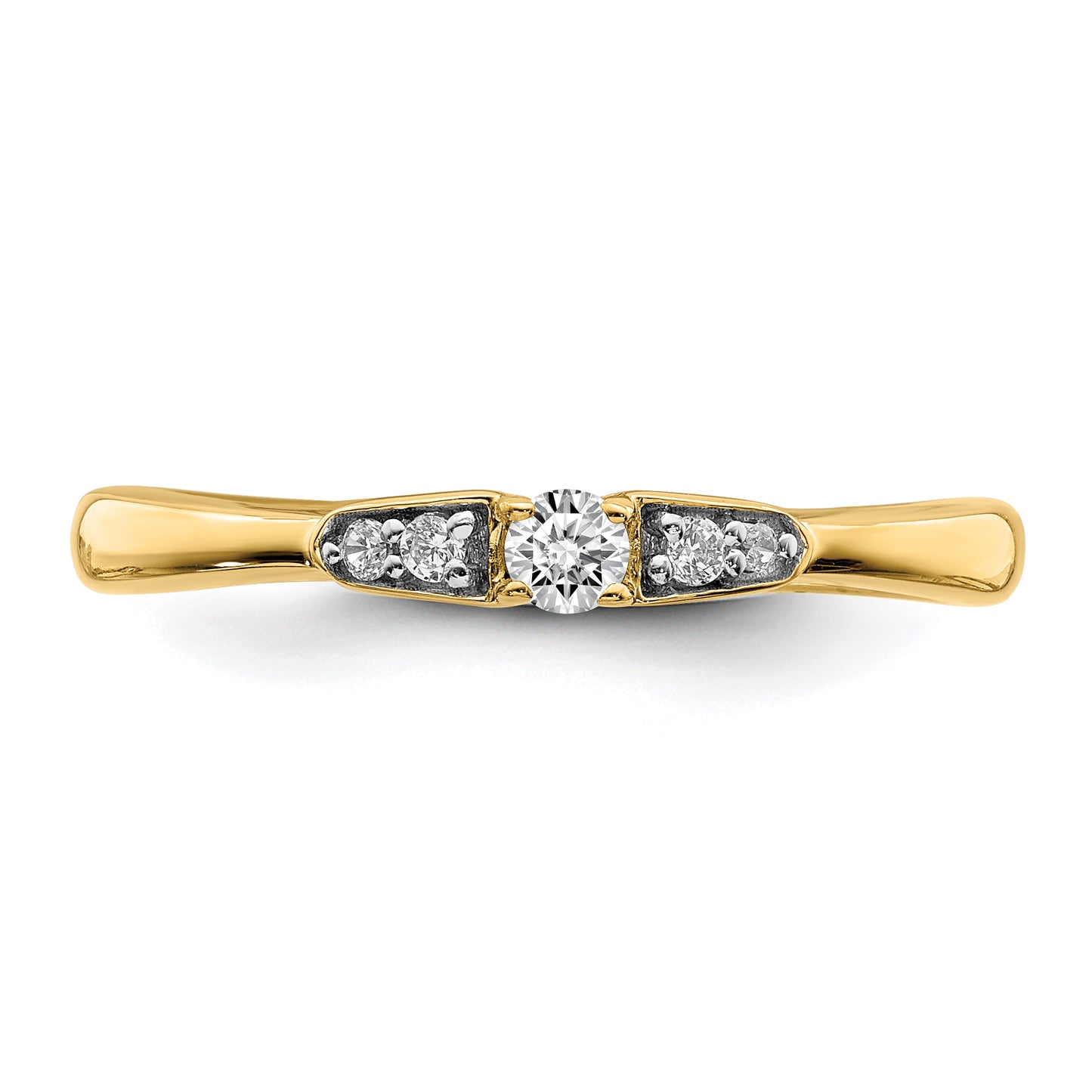 14k Yellow Gold 1/8 Ct. Lab Grown Diamond VS/SI+ G+ Petite Engagement Ring