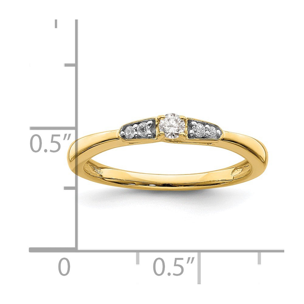 14k Yellow Gold 1/8 Ct. Lab Grown Diamond VS/SI+ G+ Complete Petite Engagement Ring