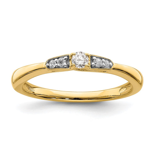 14k Yellow Gold 1/8 Ct. Lab Grown Diamond VS/SI+ G+ Complete Petite Engagement Ring