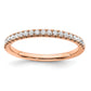 14k Rose Gold 1/4 Ct. Lab Grown Diamond VS/SI+ G+ Wedding Band Ring