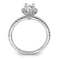 14k White Gold 3/4 Ct. Lab Grown Diamond VS/SI+ G+ Complete Round Halo Engagement Ring