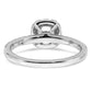 14k White Gold 3/4 Ct. Lab Grown Diamond VS/SI+ G+ Complete Round Halo Engagement Ring