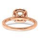 14k Rose Gold 1 Ct. Lab Grown Diamond VS/SI+ G+ Complete Round Halo Engagement Ring