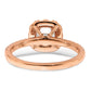 14k Rose Gold 1 Ct. Lab Grown Diamond VS/SI+ G+ Round Halo Engagement Ring