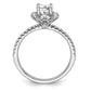 14k White Gold 1 Ct. Lab Grown Diamond VS/SI+ G+ Complete Round Halo Engagement Ring