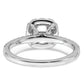 14k White Gold 1 Ct. Lab Grown Diamond VS/SI+ G+ Round Halo Engagement Ring