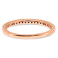 14k Rose Gold 1/4 Ct. Lab Grown Diamond VS/SI+ G+ Wedding Band Ring