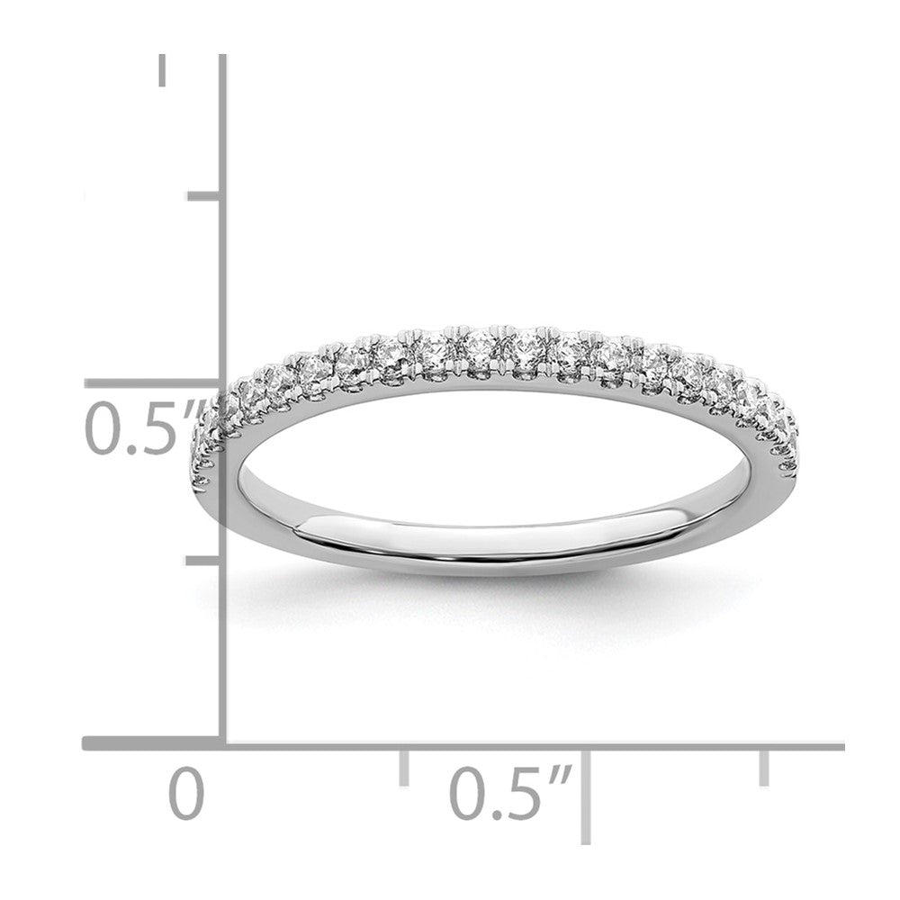 14k White Gold 1/4 Ct. Lab Grown Diamond VS/SI+ G+ Complete Size 8 Wedding Band