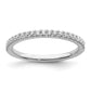 14k White Gold 1/4 Ct. Lab Grown Diamond VS/SI+ G+ Complete Size 8 Wedding Band