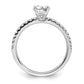 14k White Gold 1 Ct. Lab Grown Diamond VS/SI+ G+ Round Engagement Ring