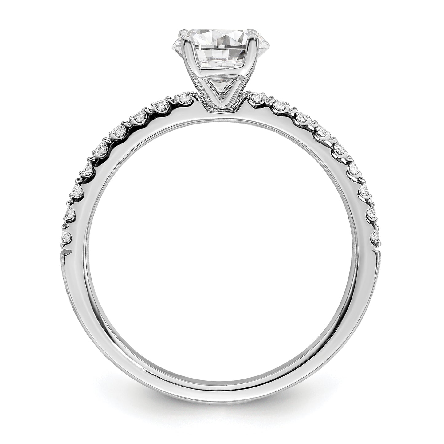 14k White Gold 1/2 Ct. Lab Grown Diamond VS/SI+ G+ Round Engagement Ring