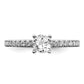 14k White Gold 1/2 Ct. Lab Grown Diamond VS/SI+ G+ Round Engagement Ring