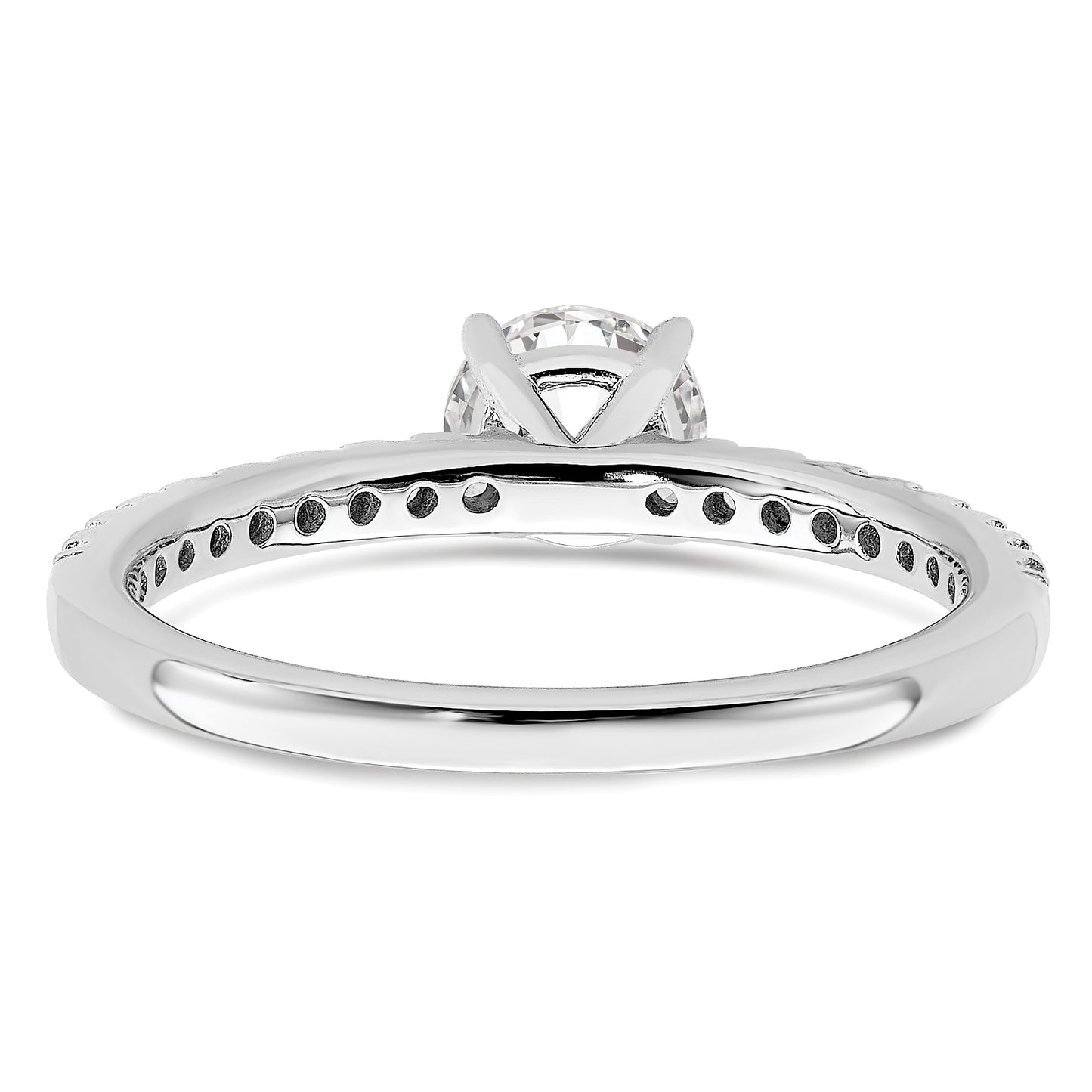 14k White Gold 3/4 Ct. Lab Grown Diamond VS/SI+ G+ Round Engagement Ring