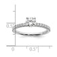 14k White Gold 1/2 Ct. Lab Grown Diamond VS/SI+ G+ Complete Round Size 8 Engagement Ring