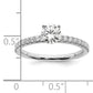 14k White Gold 1/2 Ct. Lab Grown Diamond VS/SI+ G+ Round Engagement Ring