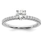 14k White Gold 1/2 Ct. Lab Grown Diamond VS/SI+ G+ Round Engagement Ring