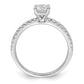 14k White Gold 3/4 Ct. Lab Grown Diamond VS/SI+ G+ Semi Mount Round Size 6 Engagement Ring