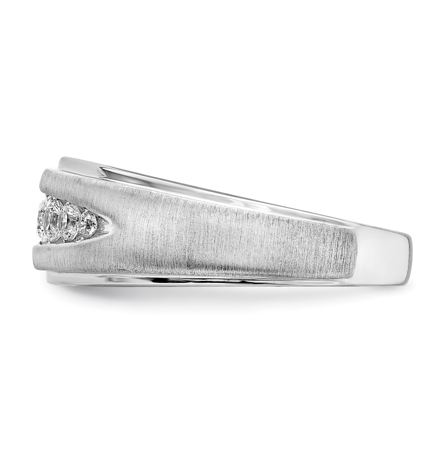 14K White Gold Lab Grown Diamond. VS/SI+ G+ Double Miligrain Mens Ring