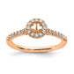 14k Rose Gold 1/2 Ct. Lab Grown Diamond VS/SI+ G+ Round Complete Halo Engagement Ring