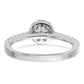 14k White Gold 1/2 Ct. Lab Grown Diamond VS/SI+ G+ Round Complete Halo Engagement Ring