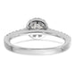 14k White Gold 1/2 Ct. Lab Grown Diamond VS/SI+ G+ Round Halo Engagement Ring