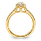 14k Yellow Gold 1/2 Ct. Lab Grown Diamond VS/SI+ G+ Round Complete Halo Engagement Ring