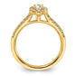 14k Yellow Gold 1/2 Ct. Lab Grown Diamond VS/SI+ G+ Round Halo Engagement Ring