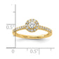 14k Yellow Gold 1/2 Ct. Lab Grown Diamond VS/SI+ G+ Round Complete Halo Engagement Ring