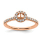 14k Rose Gold 3/4 Ct. Lab Grown Diamond VS/SI+ G+ Round Halo Engagement Ring