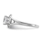 14k White Gold 1/2 Ct. Lab Grown Diamond VS/SI+ G+ 1 1/2 Ct. Center Round Semi Mount Three Stone Engagement Ring