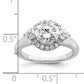 14k White Gold 1/2 Ct. Lab Grown Diamond VS/SI+ G+ 1 1/2 Ct. Center Round Three Stone Engagement Ring