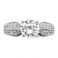 14k White Gold 5/8 Ct. Lab Grown Diamond VS/SI+ G+ 1 1/2 Ct. Center Round Shared Prong Engagement Ring