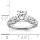 14k White Gold 5/8 Ct. Lab Grown Diamond VS/SI+ G+ 1 1/2 Ct. Center Round Shared Prong Engagement Ring