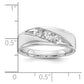 14k White Gold 5/8 Ct. Lab Grown Diamond VS/SI+ G+ Three Stone Complete Men's Ring