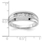 14k White Gold 1/3 Ct. Lab Grown Diamond VS/SI+ G+ Five Stone Complete Men's Ring